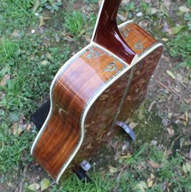 Factory 41 inch Koa wood acoustic guitar,Ebony fingerboard Abalone inlays D45k style koa guitar,Free shipping supplier