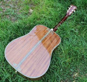 Factory 41 inch Koa wood acoustic guitar,Ebony fingerboard Abalone inlays D45k style koa guitar,Free shipping supplier