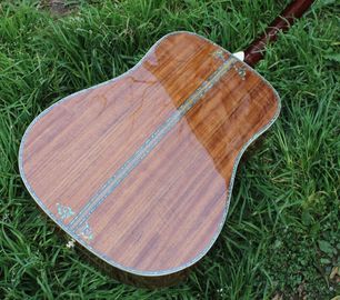 Factory 41 inch Koa wood acoustic guitar,Ebony fingerboard Abalone inlays D45k style koa guitar,Free shipping supplier