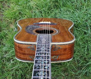 Factory 41 inch Koa wood acoustic guitar,Ebony fingerboard Abalone inlays D45k style koa guitar,Free shipping supplier