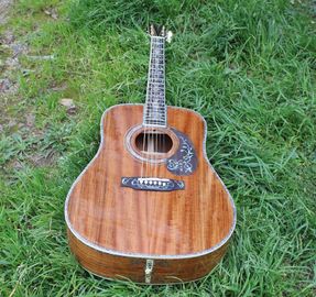 Factory 41 inch Koa wood acoustic guitar,Ebony fingerboard Abalone inlays D45k style koa guitar,Free shipping supplier