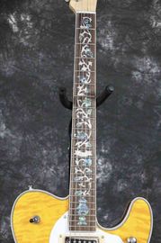 2019 Grand Special F Hole TL Electric Guitar Quilted Maple Abalone Inlay Bigsby Shipping Cost supplier