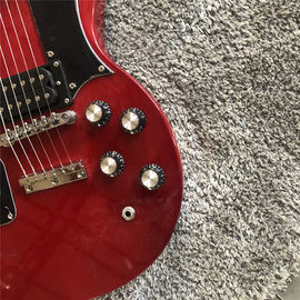 Custom high quality 12 string+6 string double head electric guitar in Wine red Red SG guitar Gold hardware supplier