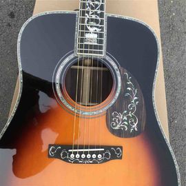 Custom Sunbrust Solid spruce top Tree Abalone inlays 41 inch 45D style acoustic guitar free shipping supplier