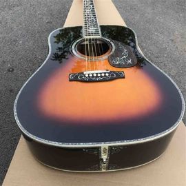 Custom Sunbrust Solid spruce top Tree Abalone inlays 41 inch 45D style acoustic guitar free shipping supplier