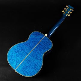 Abalone Blue Solid spruce top 40 inch OM style acoustic guitar Burst maple back supplier