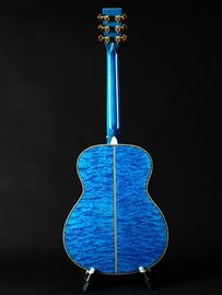 Abalone Blue Solid spruce top 40 inch OM style acoustic guitar Burst maple back supplier