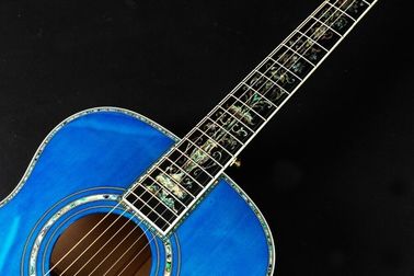 Abalone Blue Solid spruce top 40 inch OM style acoustic guitar Burst maple back supplier