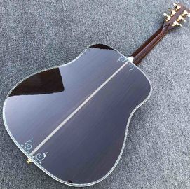 Real Abalone inlays Sunburst Solid spruce top 41 inch D style Acoustic Guitar with ebony fingerboard supplier