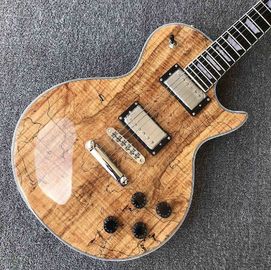 Top quality Grand Natural Maple top Electric Guitar, Solid Mahogany Body 6 strings Guitarra Gloss finish supplier