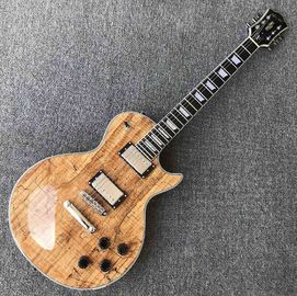 Top quality Grand Natural Maple top Electric Guitar, Solid Mahogany Body 6 strings Guitarra Gloss finish supplier