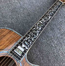 Aablone Tree life Cutaway Koa wood acoustic guitar 41 inch Ebony fingerboard Solid koa guitar supplier