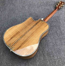 Aablone Tree life Cutaway Koa wood acoustic guitar 41 inch Ebony fingerboard Solid koa guitar supplier