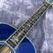 Abalone Blue Solid spruce top 40 inch OM style acoustic guitar Burst maple back supplier