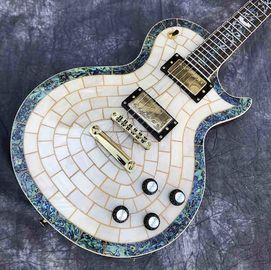 Custom Abalone Veneer top Electric Guitar Flower Inlays Gold Hardware supplier