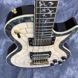 Custom Abalone Veneer top Electric Guitar Flower Inlays Gold Hardware supplier