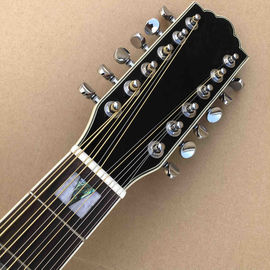 Top quality solid top custom guild jumbo 12 strings gloss finishing acoustic electric guitar 12 string guitar supplier