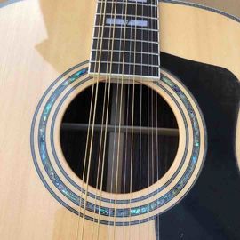 Top quality solid top custom guild jumbo 12 strings gloss finishing acoustic electric guitar 12 string guitar supplier