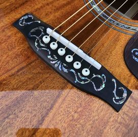 All KOA wood classic acoustic guitar,Flower Ebony Fingerboard,Real Abalone inlays and binding supplier