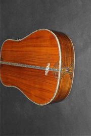 AAAA all solid koa wood guitar dreadnought body solid koa acoustic electric guitar abalone binding ebony fingerboard EMS supplier