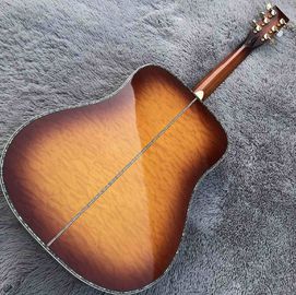 41&quot; Solid Spruce Top Abalone D Style Acoustic Guitar with Burst Maple Body Ebony Fingerboard supplier