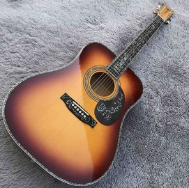 41&quot; Solid Spruce Top Abalone D Style Acoustic Guitar with Burst Maple Body Ebony Fingerboard supplier