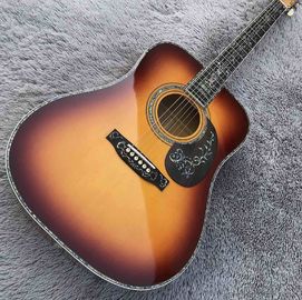 41&quot; Solid Spruce Top Abalone D Style Acoustic Guitar with Burst Maple Body Ebony Fingerboard supplier