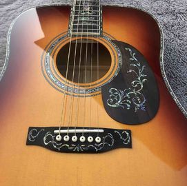 41&quot; Solid Spruce Top Abalone D Style Acoustic Guitar with Burst Maple Body Ebony Fingerboard supplier