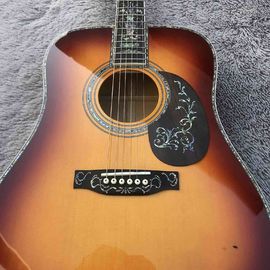 41&quot; Solid Spruce Top Abalone D Style Acoustic Guitar with Burst Maple Body Ebony Fingerboard supplier