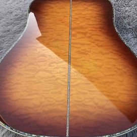 41&quot; Solid Spruce Top Abalone D Style Acoustic Guitar with Burst Maple Body Ebony Fingerboard supplier