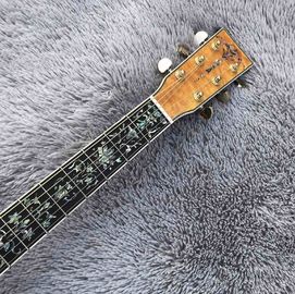Solid Spruce Top Abalone D Style Acoustic Guitar with Burst Maple Body Ebony Fingerboard supplier