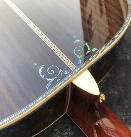 D style 41 inch solid spruce deluxe Abalone inlay acoustic guitar supplier