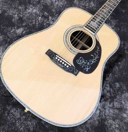 D style 41 inch solid spruce deluxe Abalone inlay acoustic guitar supplier