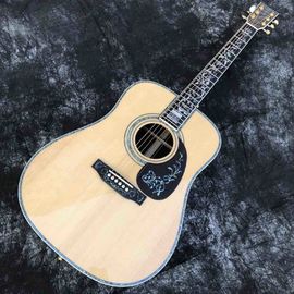 D style 41 inch solid spruce deluxe Abalone inlay acoustic guitar supplier