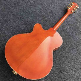 Top quality G Orange Electric Jazz guitar,Gold Bigsby bridge,Factory Hollow Body Electric Guitar supplier