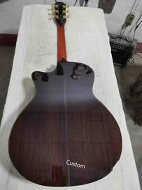 41&quot; Custom Shop Tobacco Burst AAAA All Solid Handmade Gotoh tuner Peg Abalone Cutaway 914F Acoustic Guitar supplier