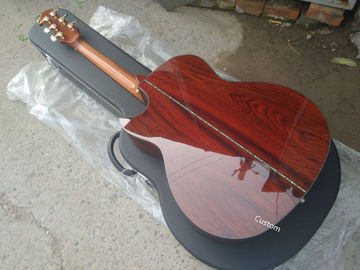 Handmade guitar AAAA all solid wood customize cocobolo guitar single cut design acoustic electric guitar supplier