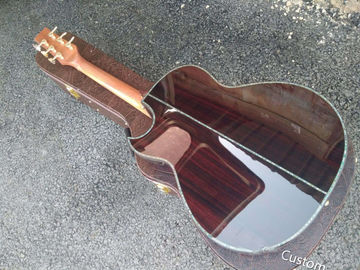 AAA all solid wood custom guitar handmade GRAND cutaway professional acoustic electric guitar supplier