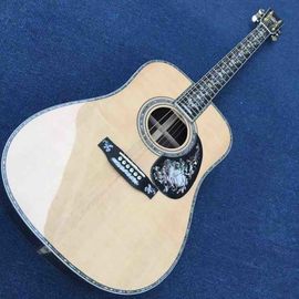 Aaaa All Real Abalone Super Deluxe Wood D45L Acoustic Guitar Customized Logo Is Available supplier