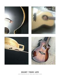 Customize guitar professional OOO28 solid maroon color guitar grand 6 string acoustic guitar supplier