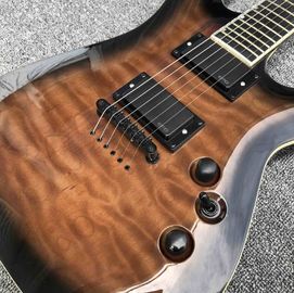 ES Solid Body Brown Burst Maple Top 6 Strings Electric Guitar with Black Hardware supplier