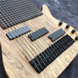 Custom 17 Strings Neck Through Body Electric Bass Guitar with Rosewood Fingerboard Fretless Inlay supplier