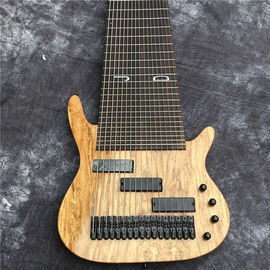 Custom 17 Strings Neck Through Body Electric Bass Guitar with Rosewood Fingerboard Fretless Inlay supplier