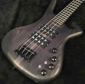 4 Strings Bass Guitar Transparent Black Color with Mahogany Body Maple Neck supplier