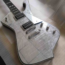 Top quality factory custom Paul stanley Mirror silver cracks electric guitar with rosewood fingerboard supplier