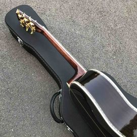 Custom Solid Spruce Top Abalone Ebony Fingerboard OOO Style Acoustic Guitar in Natural supplier