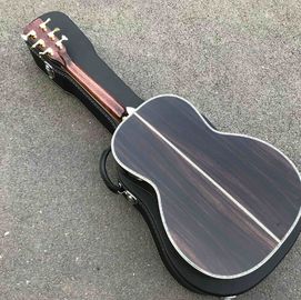 Custom Solid Spruce Top Abalone Ebony Fingerboard OOO Style Acoustic Guitar in Natural supplier