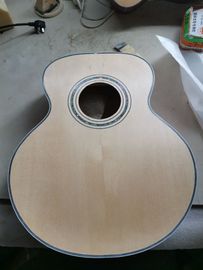 Custom Solid Spruce Top Abalone Ebony Fingerboard OOO Style Acoustic Guitar in Natural supplier