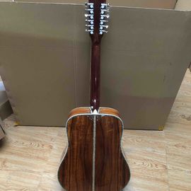 KOA 12 string guitar, solid koa wood 12 string Acoustic guitar, solid koa wood with abalone inlay supplier