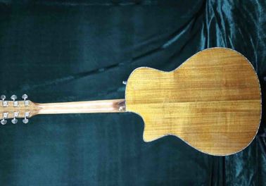 Grand Luxury Acoustic Guitar Full Solid AAA Koa Top &amp; Back Side Real Abalone Inlay Ebony Fingerboard One Piece Wood Neck supplier